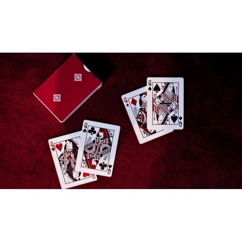 Madison Rounders Scarlet Red Playing Cards Deck - Cartes Magie