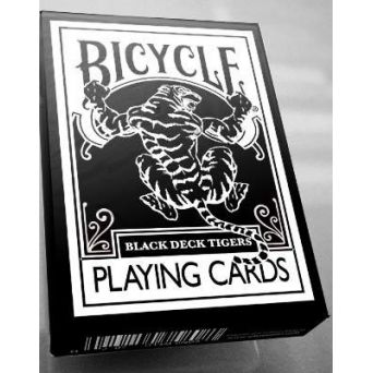 Black Tiger White Pips Uv500 Playing Cards Deck Cartes Magie