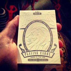 White Lions Series B Black Label Playing Cards
