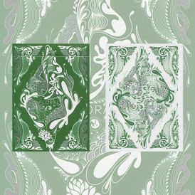 Floral Green Deck Playing Cards﻿