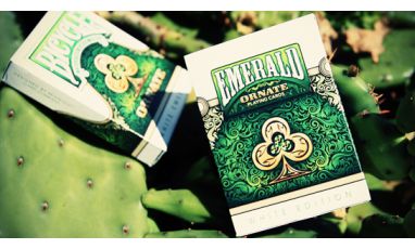 Unbranded White Ornate Emerald Deck Playing Cards﻿
