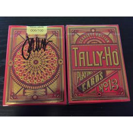 Tally-Ho Scarlett Signed Limited Edition Cartes Deck Playing Cards