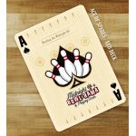Midnight BOWL-A-RAMA Bowlarama Red Deck Playing Cards﻿